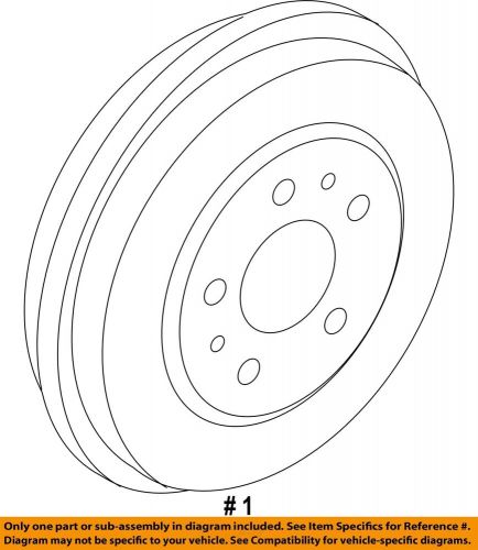 Ford oem 12-18 focus rear brakes-brake drum bv6z1126a