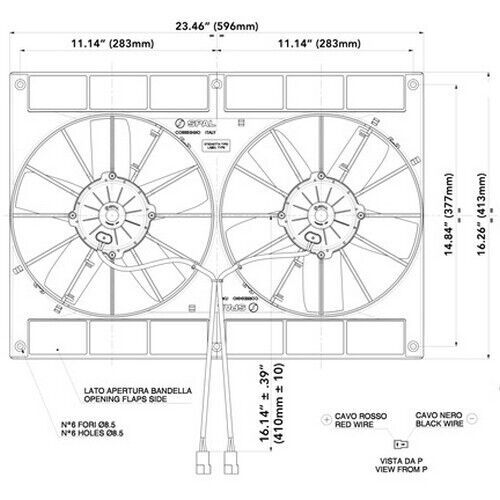 Spal high performance fans: 2va06-ap70/ll-37a * 11&#034;p/12v dual