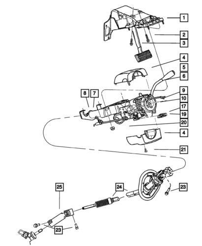 Genuine mopar intermediate shaft lower 55351444ad