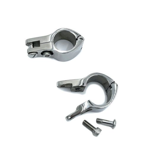 Boat bimini top 25mm hinged jaw slide rail mount stainless steel hardware 2 pcs