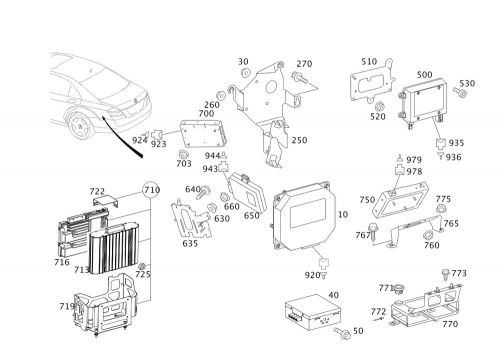 Genuine mercedes-benz control unit 221-870-39-95