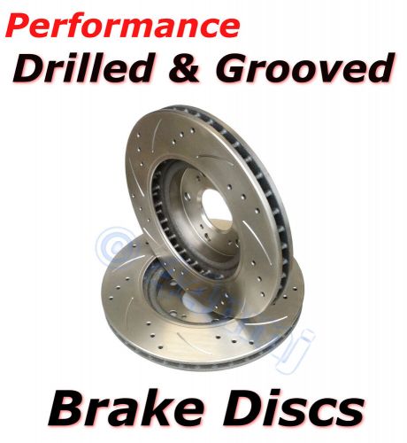 Performance upgrade drilled &amp; grooved front vented 294mm brake discs high quali