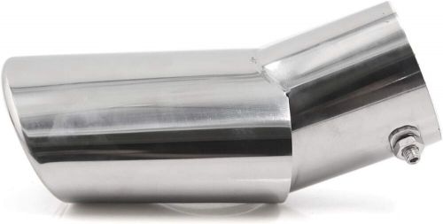 Stainless steel slant cut car exhaust muffler pipe tip 75mm inlet