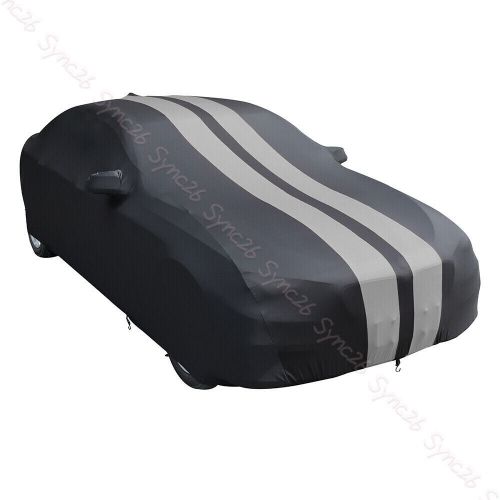 For chrysler 300c indoor car cover stain stretch stretch black/grey