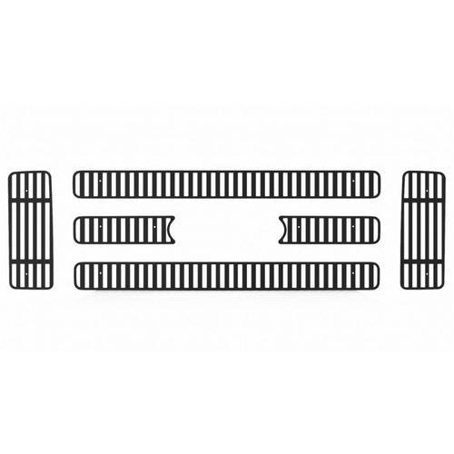 Ford superduty 08-10 black vertical billet front metal grille trim cover insert