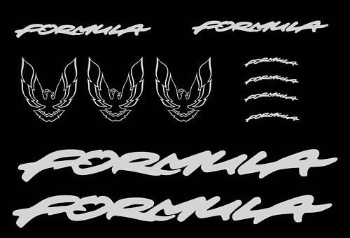 Pontiac firebird formula 11 pc. decal kit-u pick color