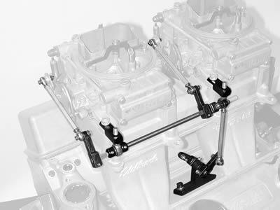 Edelbrock 7071 throttle linkage kit dual quad side mount universal kit