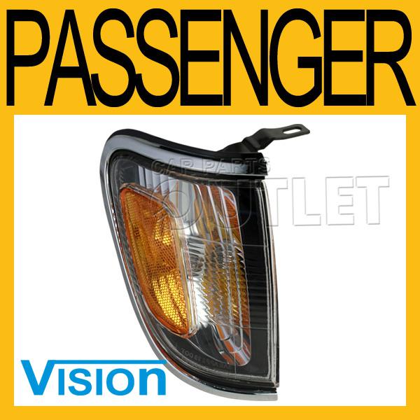 01-04 toyota tacoma right corner signal light lamp bright bezel pre/s runner r/h