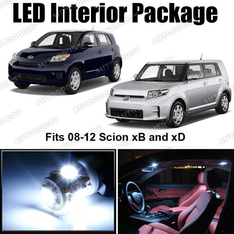 6 x white led lights interior package deal scion xb xd