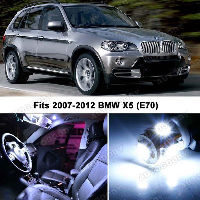 Bmw x5 white led lights interior package kit m e70