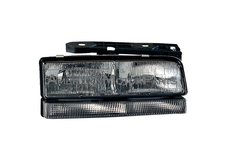 Driver replacement headlight black trim signal light buick lesabre park ave