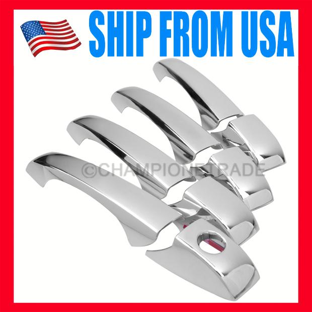 Us chrome door side handle cover trim for chrysler 300 300c jeep compass 2007-10