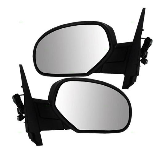 New pair set power side mirror glass housing 07-13 chevy gmc pickup truck suv