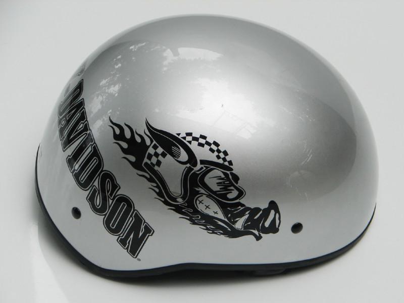 Harley davidson by kbc size l 59 60 cm silver dot helmet road hog w/inspection