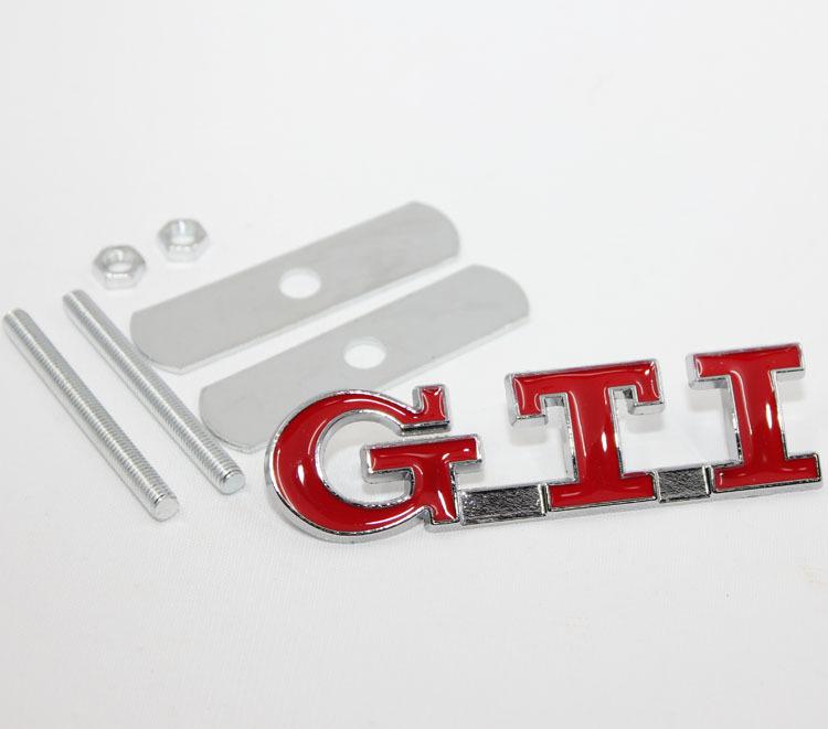 Metal gti front sport grille grill badge emblem decals for volkswagen vw  golf