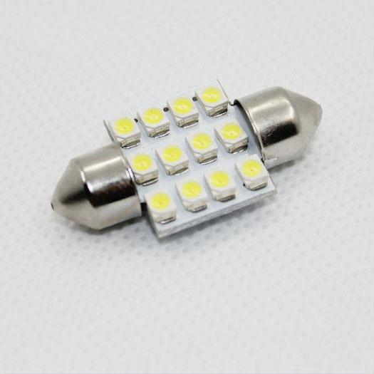 1x  31mm 12 smd 3528 led white car lights bulb festoon dome de3175 de3021 de3022