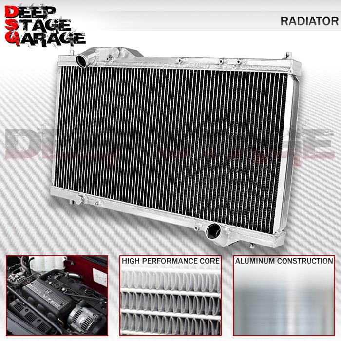 Aluminum racing dual core 2-row bolt-on cooling radiator jdm 90-05 acura nsx-t-r