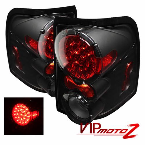 02-05 ford explorer black led tail light brake+turn signal left+right assembly