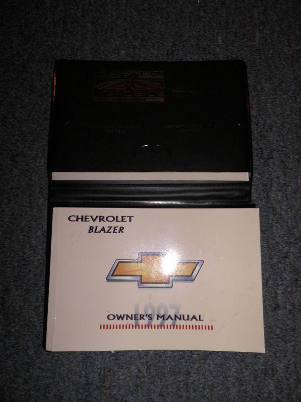 1997 chevy blazer owner' manual in folding case w/supplement materials