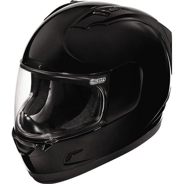 Black gloss l icon alliance solid full face helmet