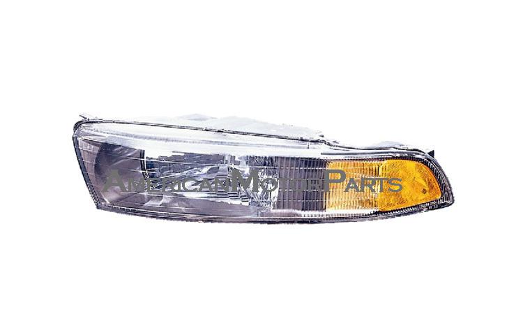 Eagleeye driver & passenger headlight black housing 02-03 mitsubishi galant