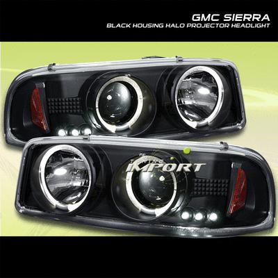 00-06 gmc yukon denali sierra halo projector headlights