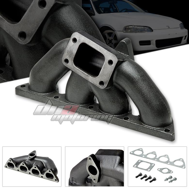 88-01 b-series b16 b18 civic si/integra t3/t4 cast turbo manifold boost exhaust