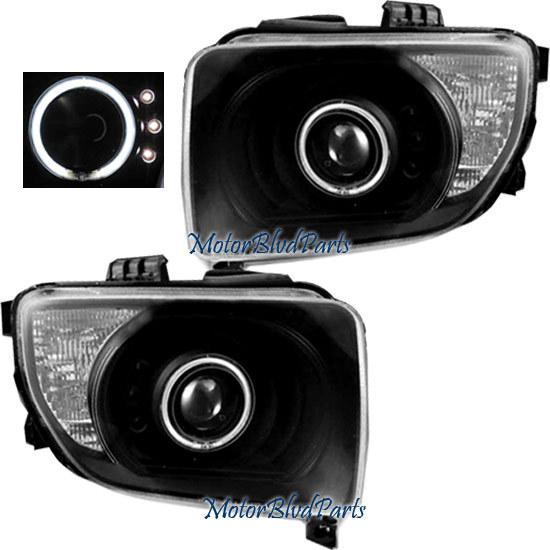 03-06 honda element ccfl halo led projector headlights headlamps black