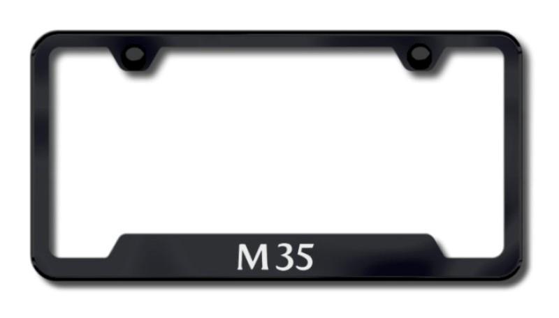 Infiniti laser etched cutout license plate frame-black gf.m35.eb made in usa ge