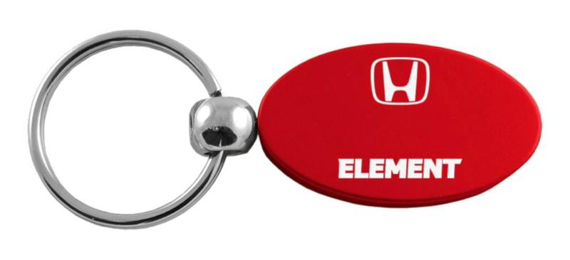 Honda element red oval keychain / key fob engraved in usa genuine