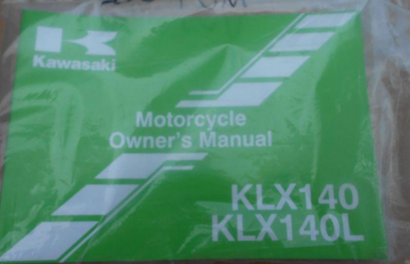 '12 kawasaki klx140 klx140l motorcycle owners manual 2012 klx 140 