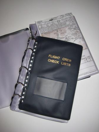 New flight crew checklist binder military
