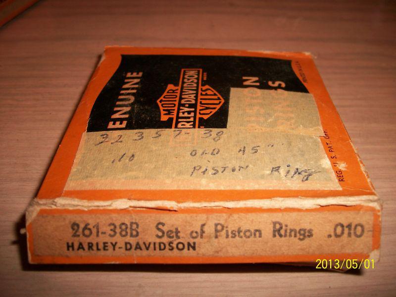 Antique harley-davidson "45" piston rings in original box wowee!