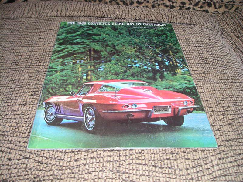 1966 original corvette owners color brochure/manual