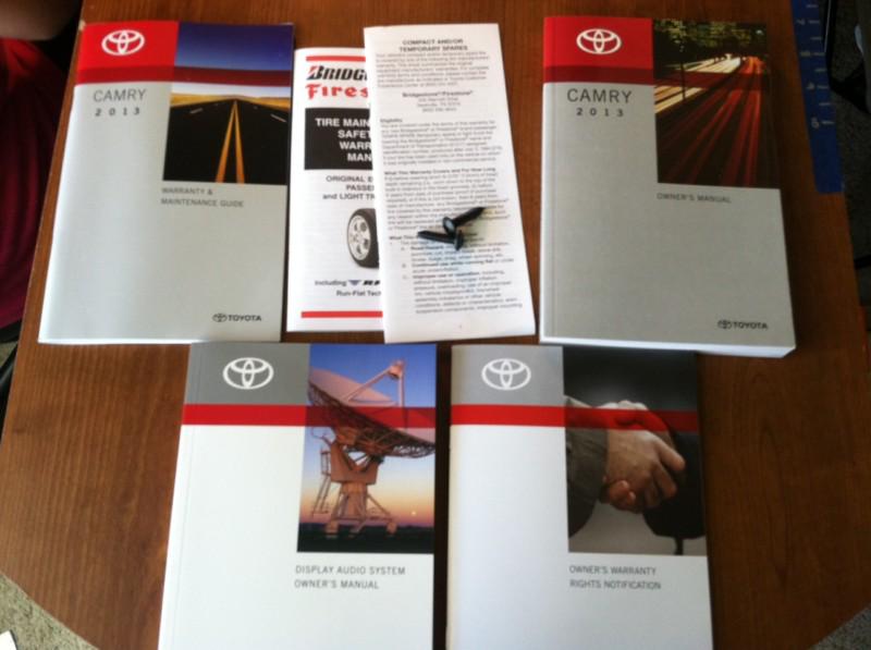 2013 toyota camry owners manual complete set