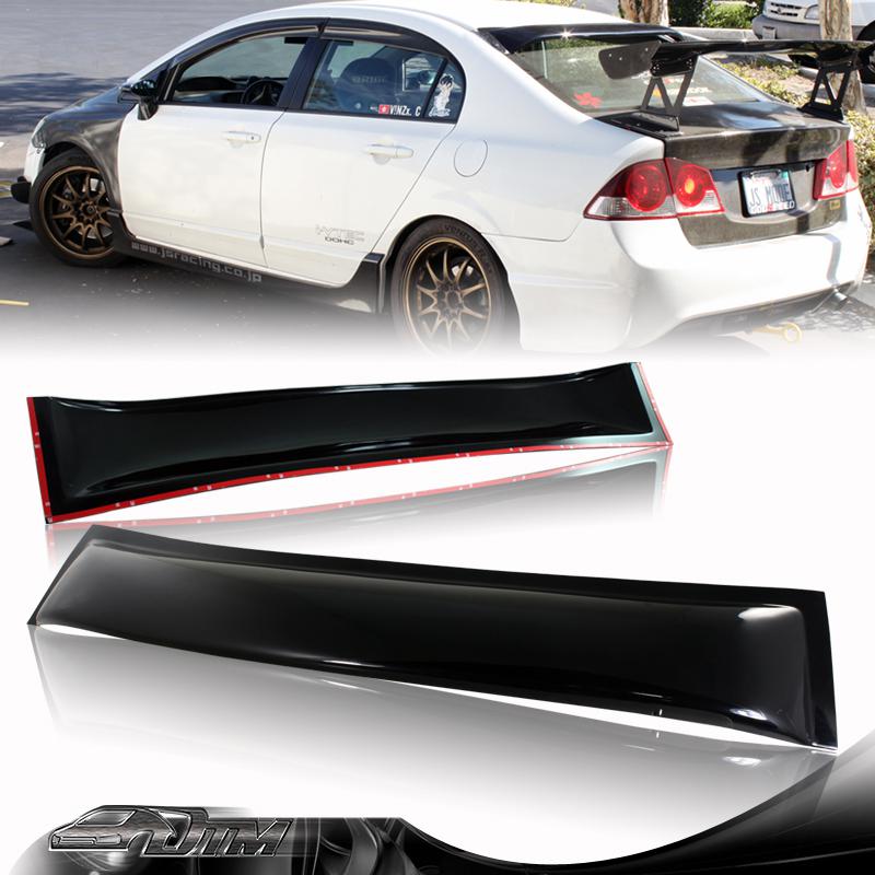 2006-2011 honda civic sedan abs plastic black rear roof window visor spoiler