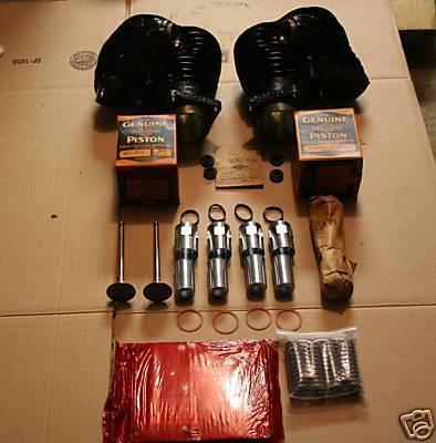 Harley wl wla servi-car flathead 45" cylinder motor set & top end kit new (347)