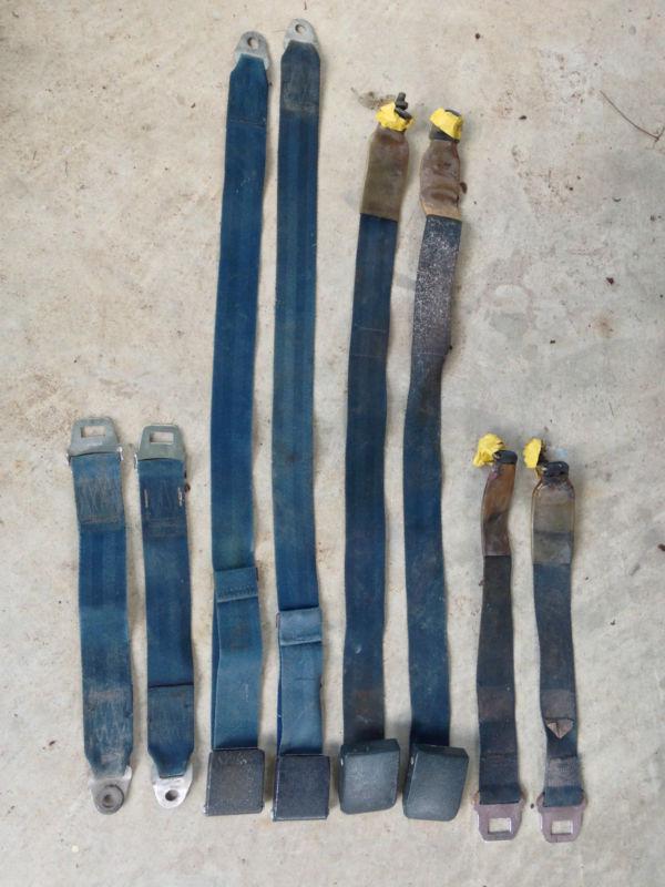 1967 mustang seat belts, blue, all four belts included