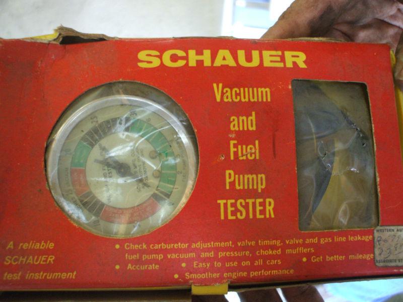 Vintage engine vacuum and fuel pump tester--made in usa