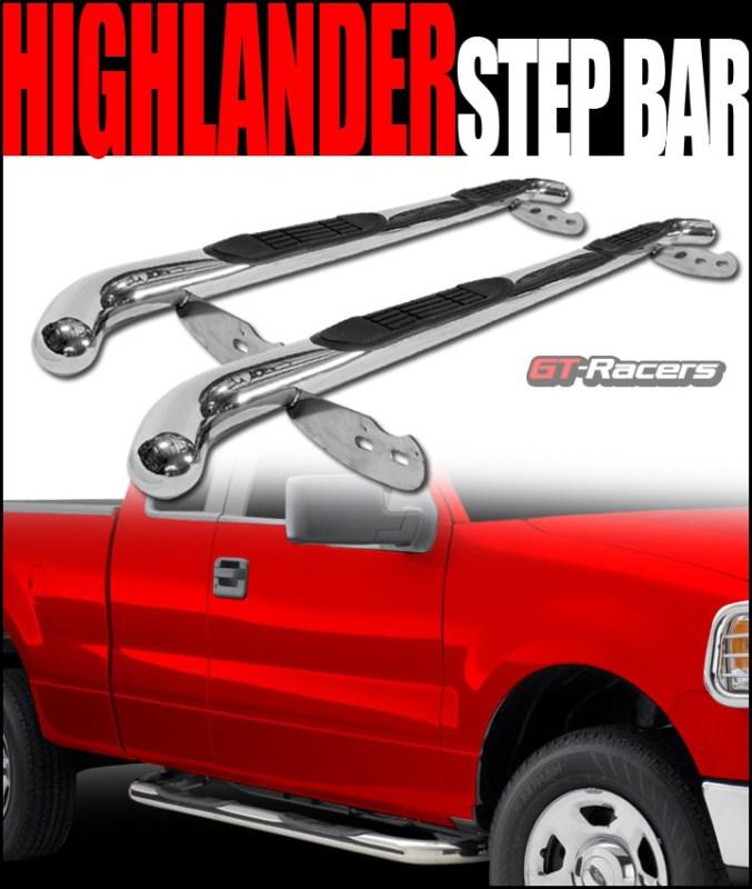 3" t-304 s/s side step nerf bars rail running boards 01-07 toyota highlander cs2