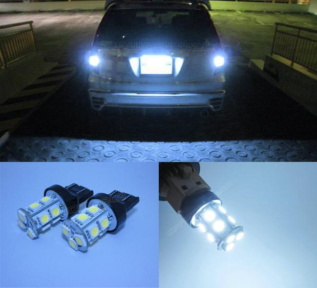 2x white led backup reverse light bulb of t20/7443/7440 back-up light 7443-1350w