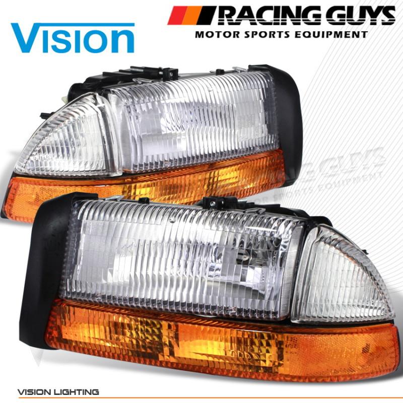 1997 dodge dakota r/t slt sxt durango vision headlights left+right new pair set