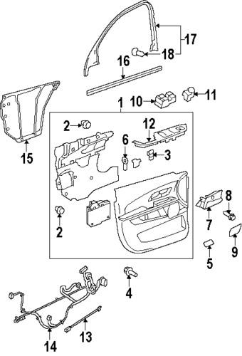 Chevrolet 20846188 genuine oem factory original mirror switch