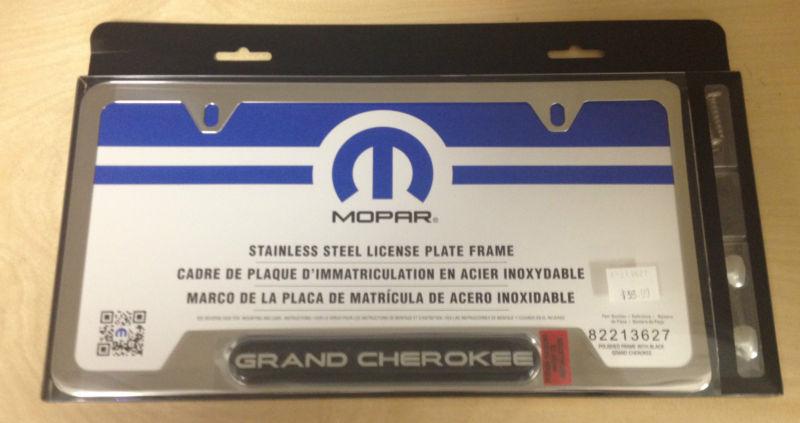 Jeep grand cherokee license plate frame/mopar oem