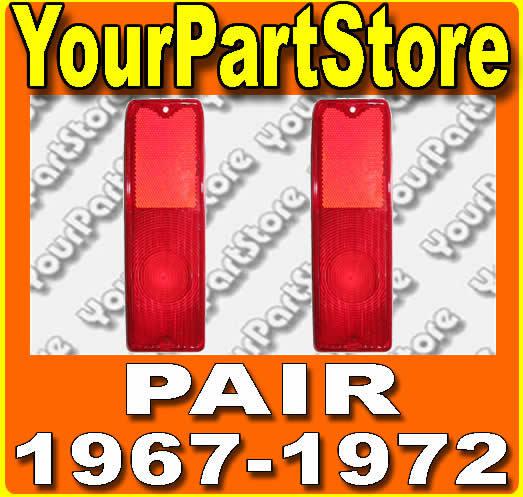 67-72 chevy gmc pickup pu truck fleetside rear tail light lamp pair