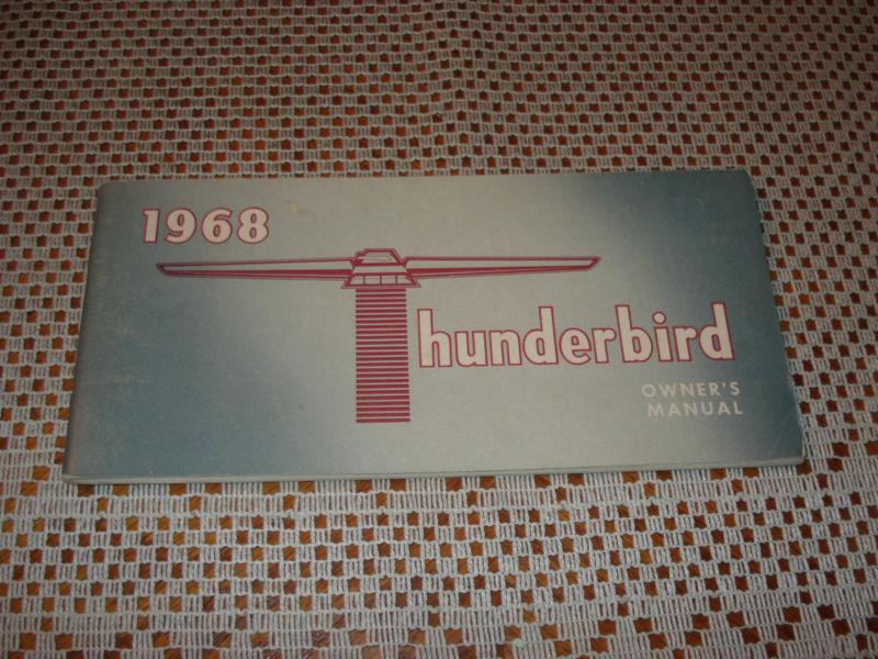 1968 ford thunderbird owners manual t-bird very nice manual