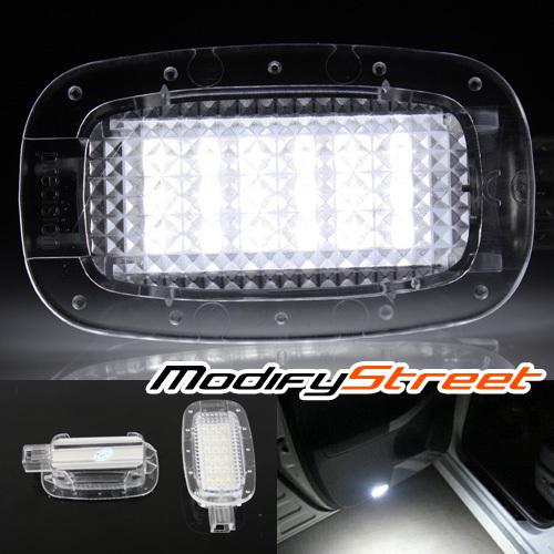 2x mercedes benz clk-class w207 white led smd lights trunk/door courtesy lamps