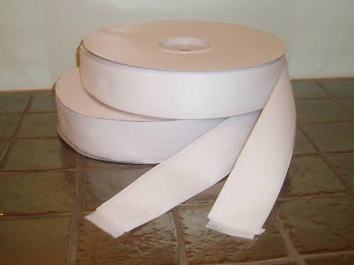 2" x 6 ft. velcro white hook loop tape with a super strong industrial adhesive