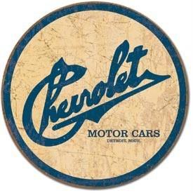 Chevrolet historic vintage style tin sign new in box item ~ free shipping