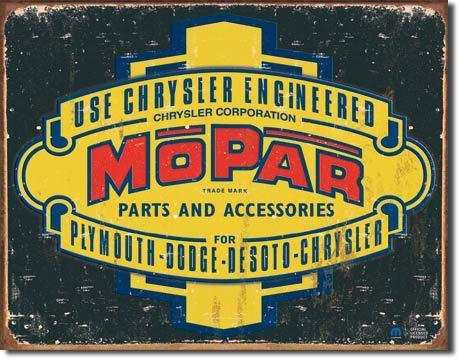 Mopar logo from 1937-1947 metal sign plymouth dodge desoto chrysler